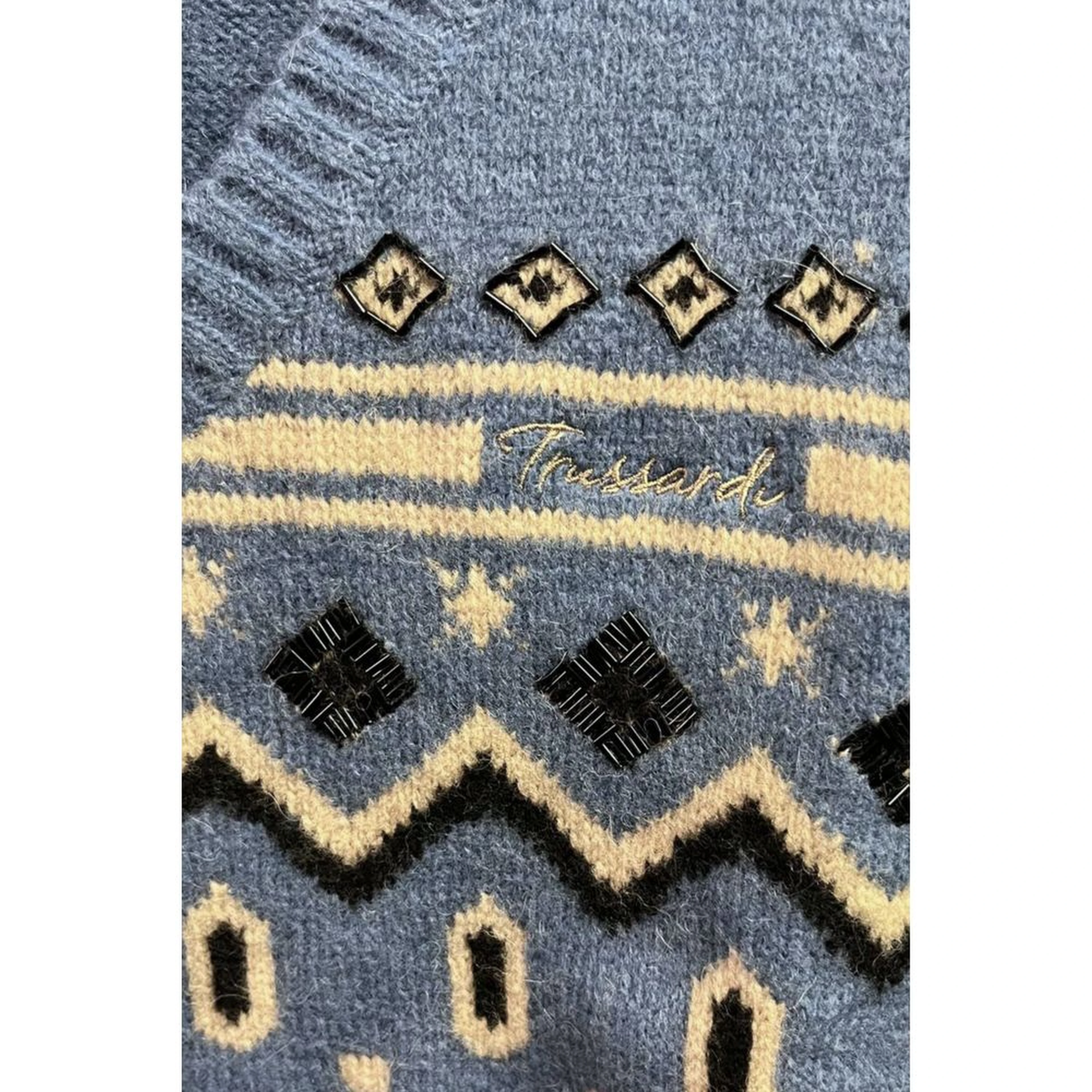 Blue Nylon Women Sweater Vest