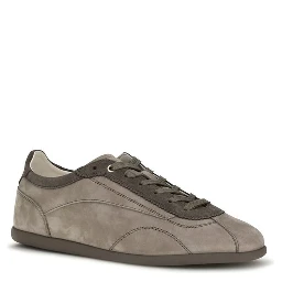 Gray Calf Leather Bos Taurus Sneakers