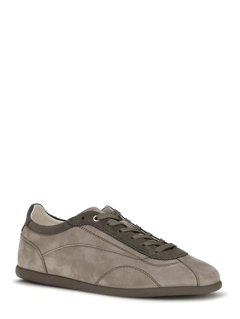 Gray Calf Leather Bos Taurus Sneakers
