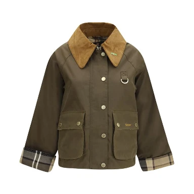 Bicolor Cotton Full-Length Jacket