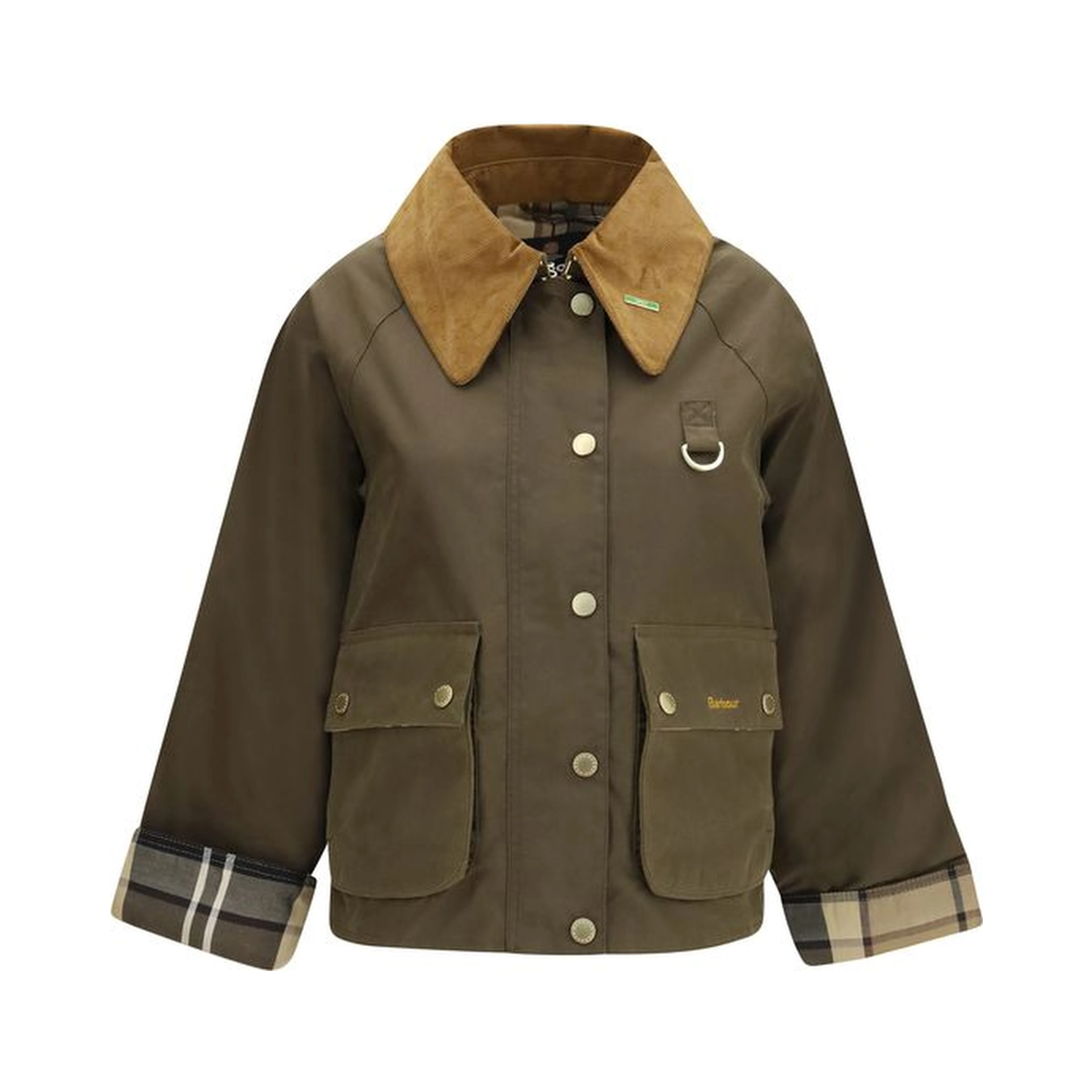 Bicolor Cotton Full-Length Jacket