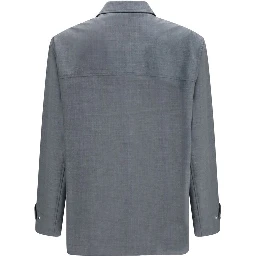 Gray Wool Oves Aries Full-Length Jacket