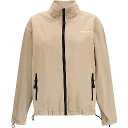 Beige Cotton Full-Length Jacket