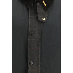 Bicolor Cotton Full-Length Jacket