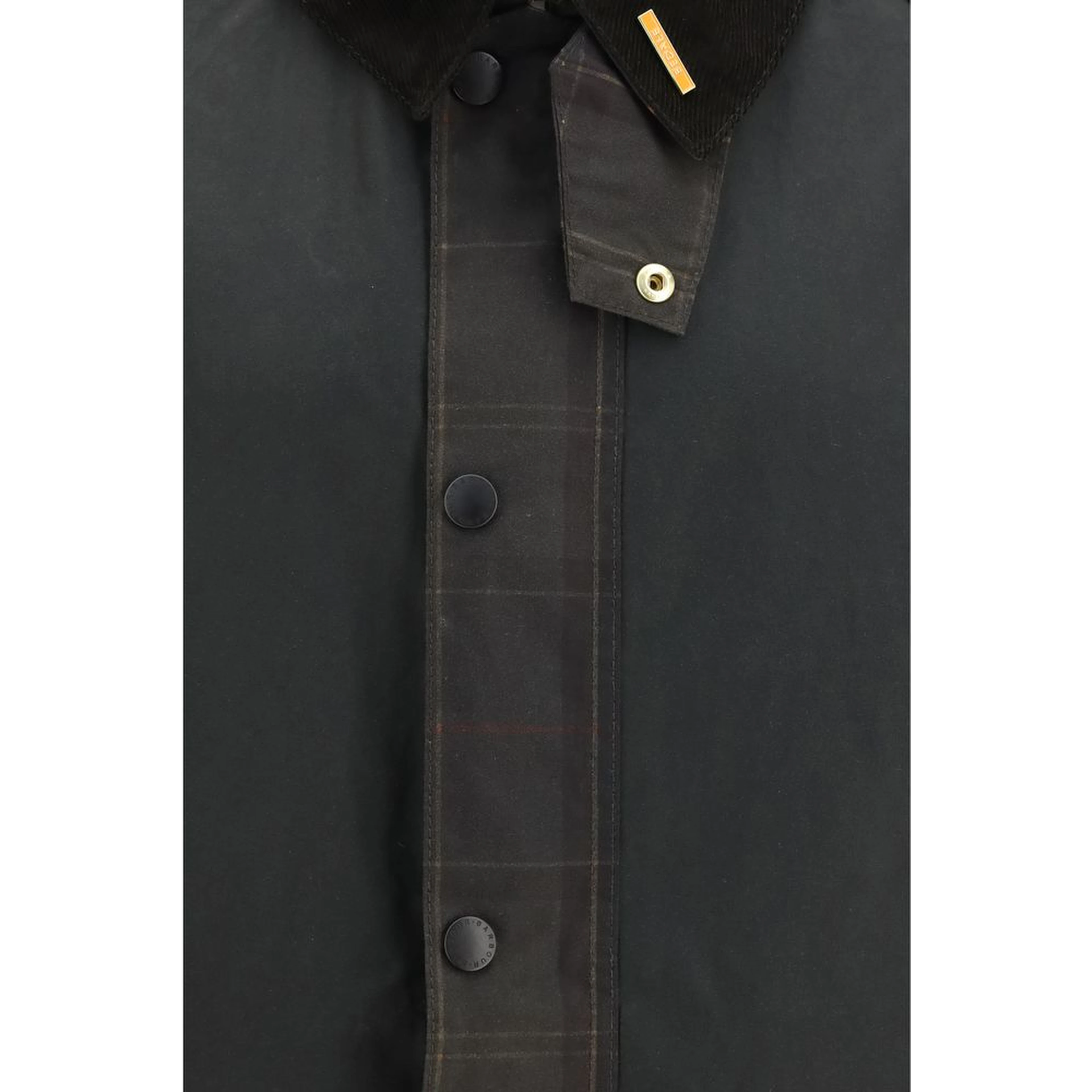 Bicolor Cotton Full-Length Jacket