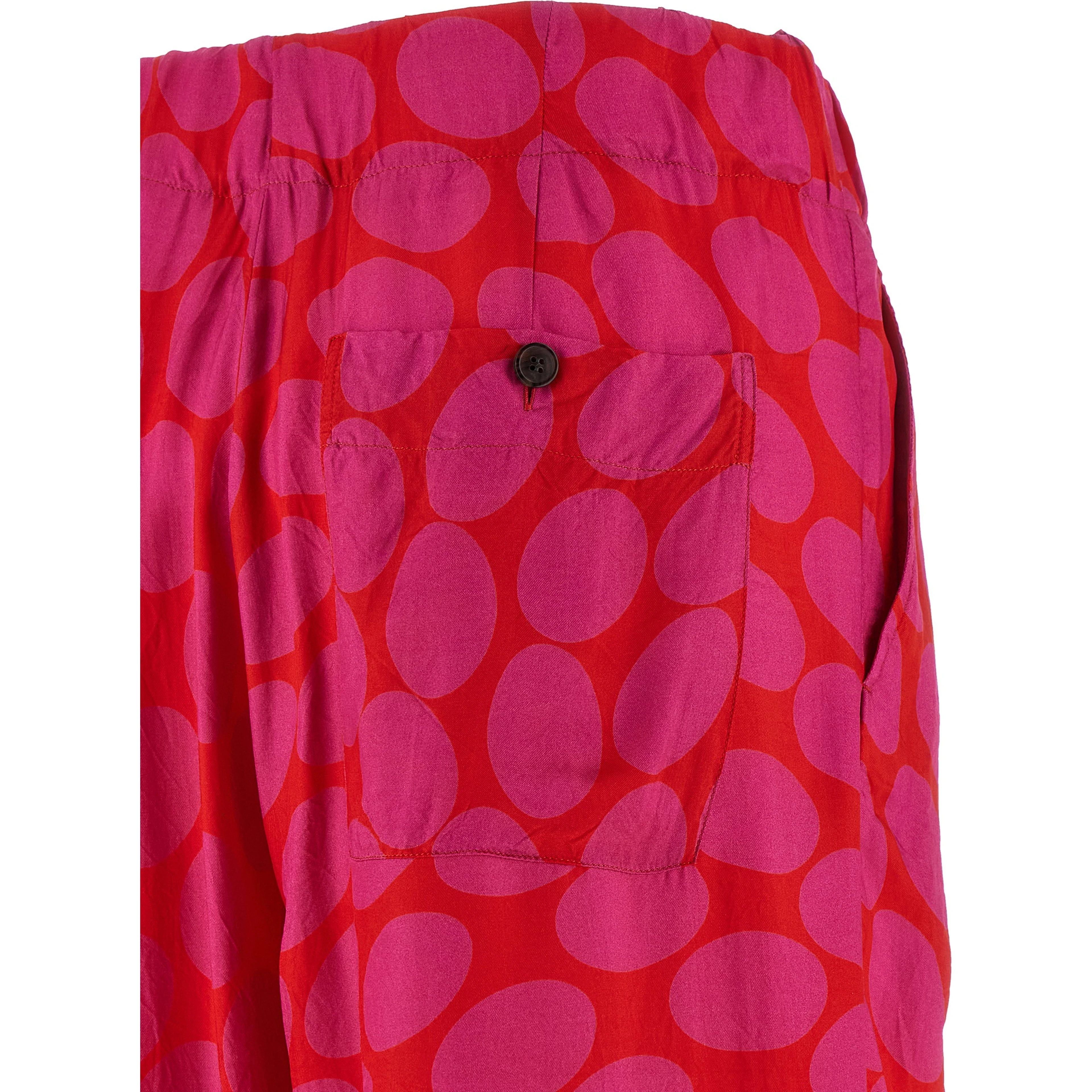 Fuchsia Viscose Casual Pants