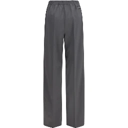 Gray Wool Oves Aries Casual Pants