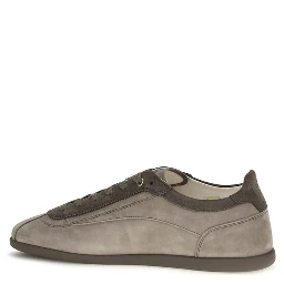 Gray Calf Leather Bos Taurus Sneakers