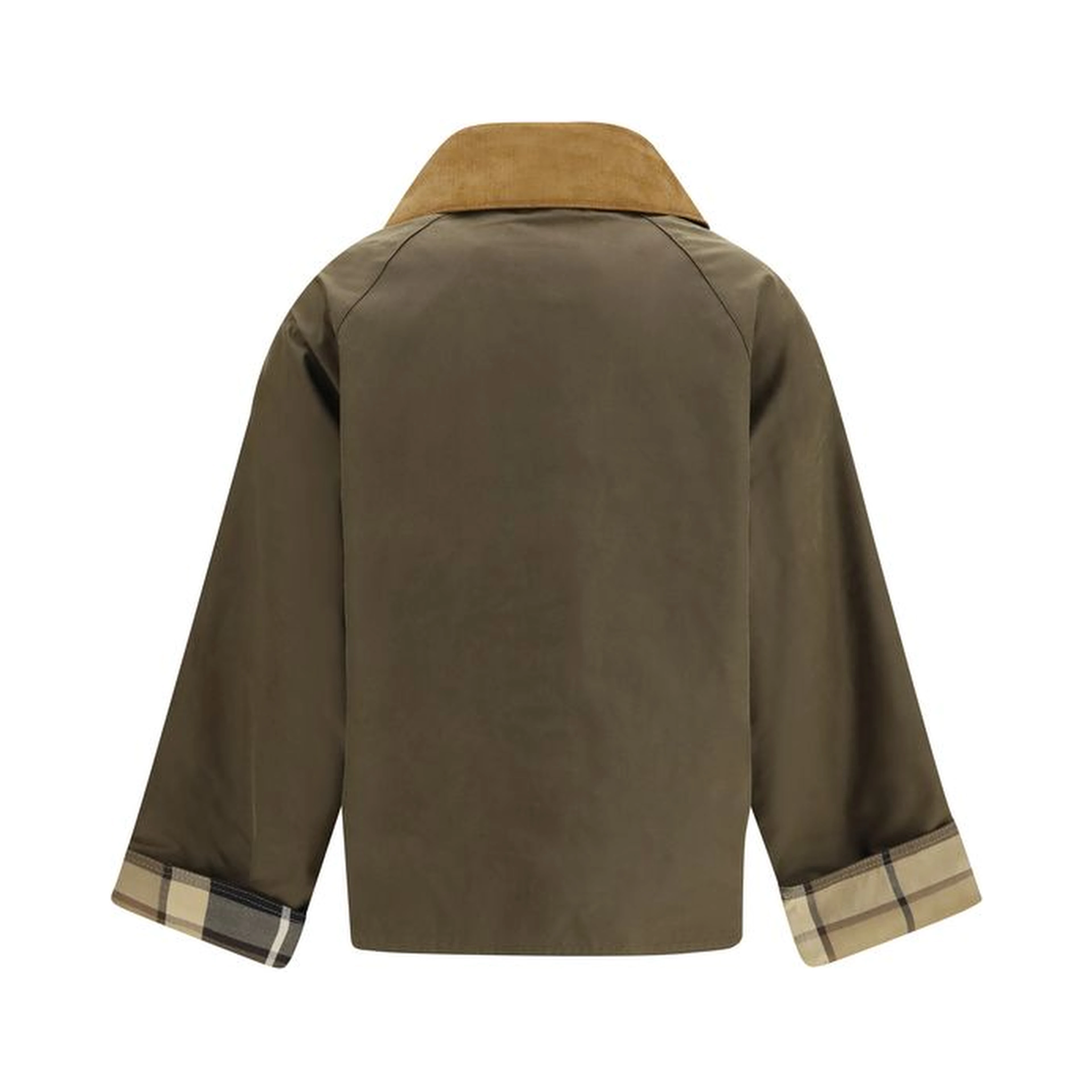 Bicolor Cotton Full-Length Jacket
