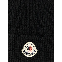 Black Virgin Wool Beanie