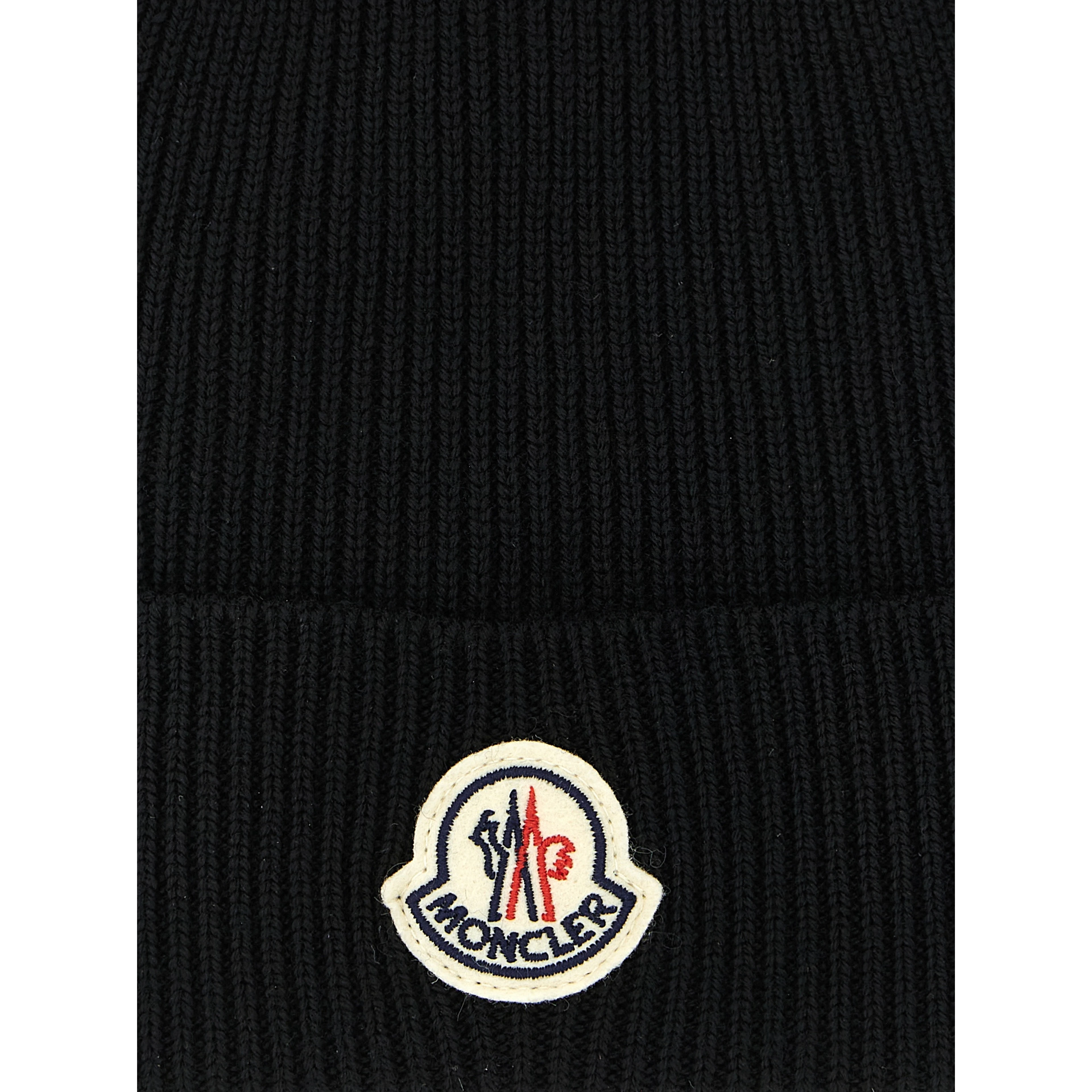 Black Virgin Wool Beanie