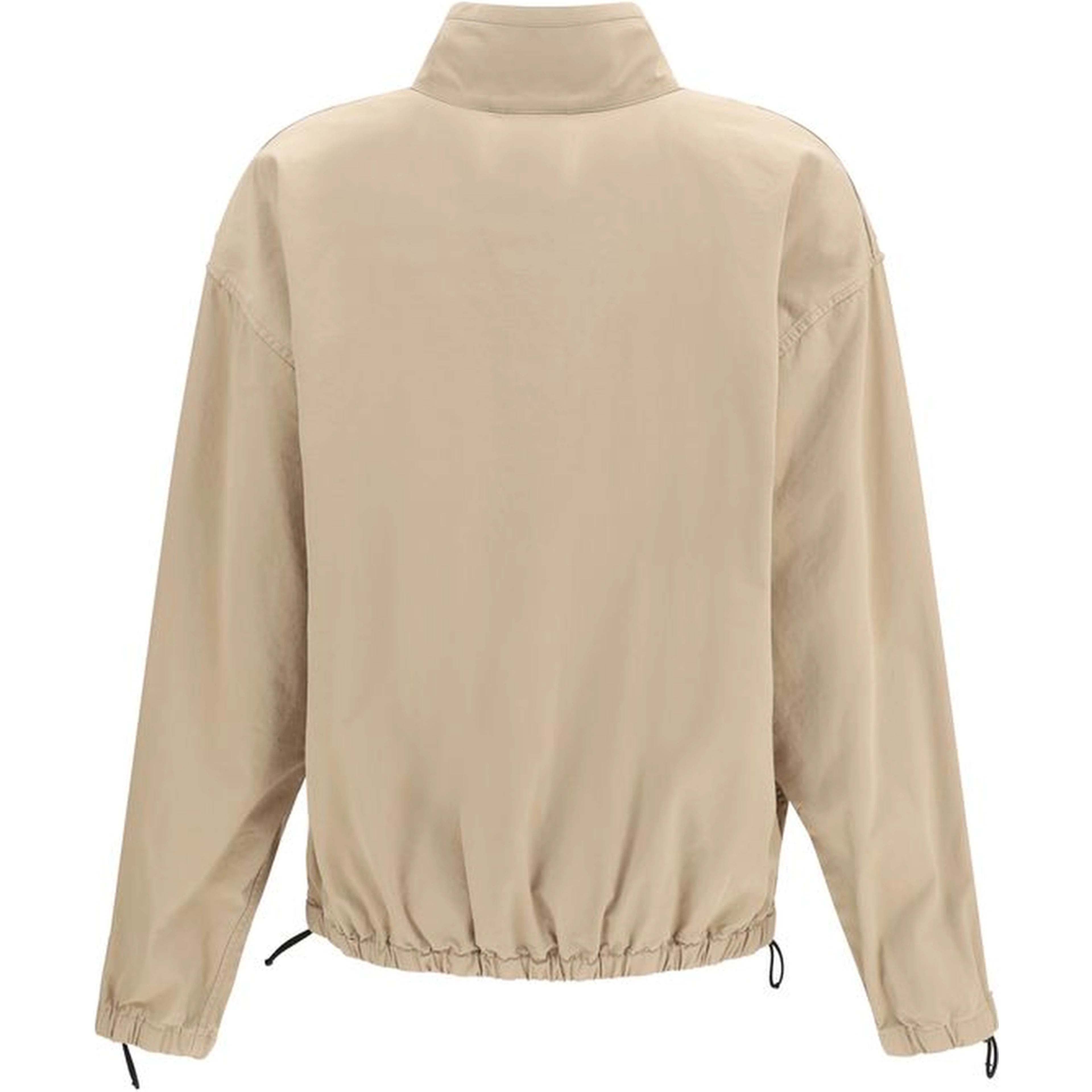 Beige Cotton Full-Length Jacket