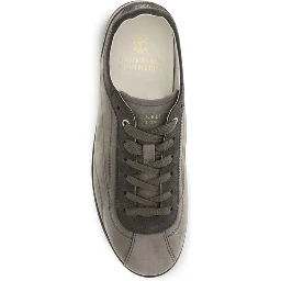 Gray Calf Leather Bos Taurus Sneakers