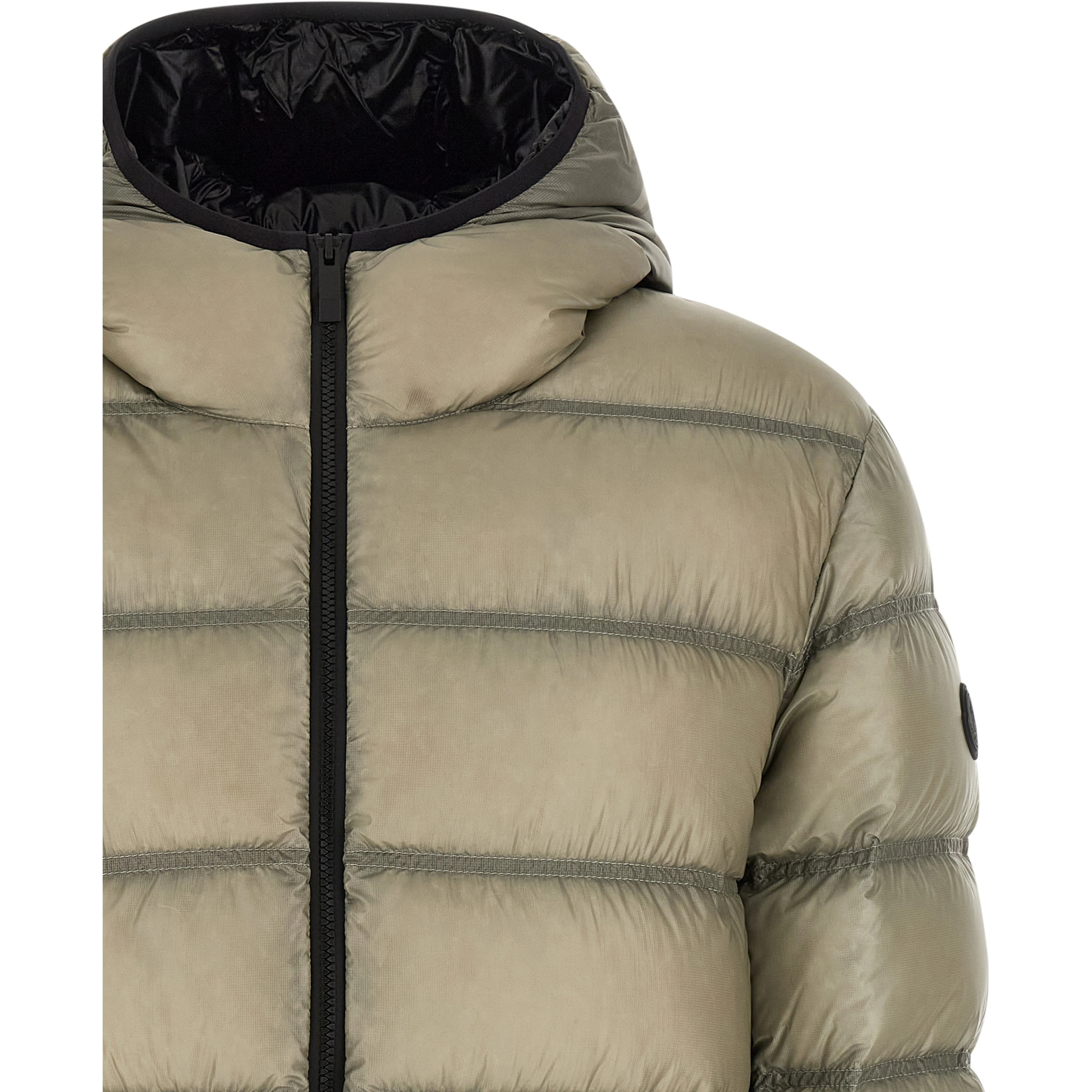 Beige Polyamide Full-Length Jacket