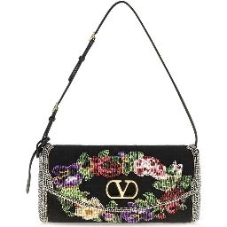 Multicolor Linen Shoulder Bag