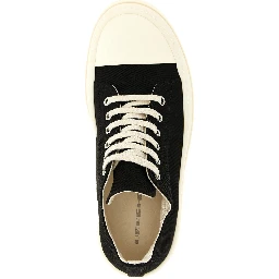 Black Cotton Chunky Sneakers