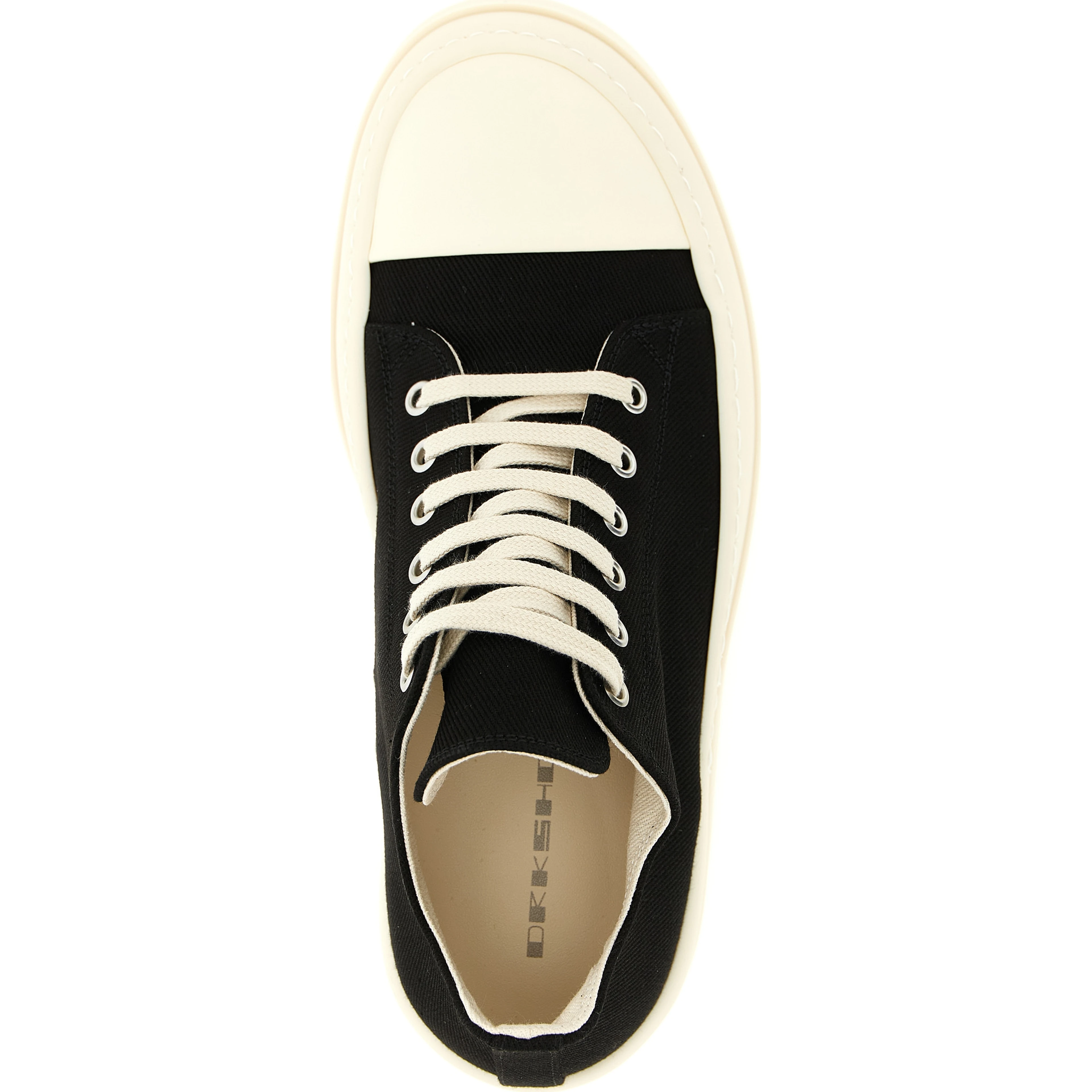 Black Cotton Chunky Sneakers