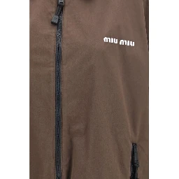 Brown Cotton Full-Length Jacket