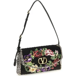 Multicolor Linen Shoulder Bag