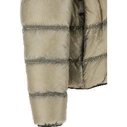 Beige Polyamide Full-Length Jacket