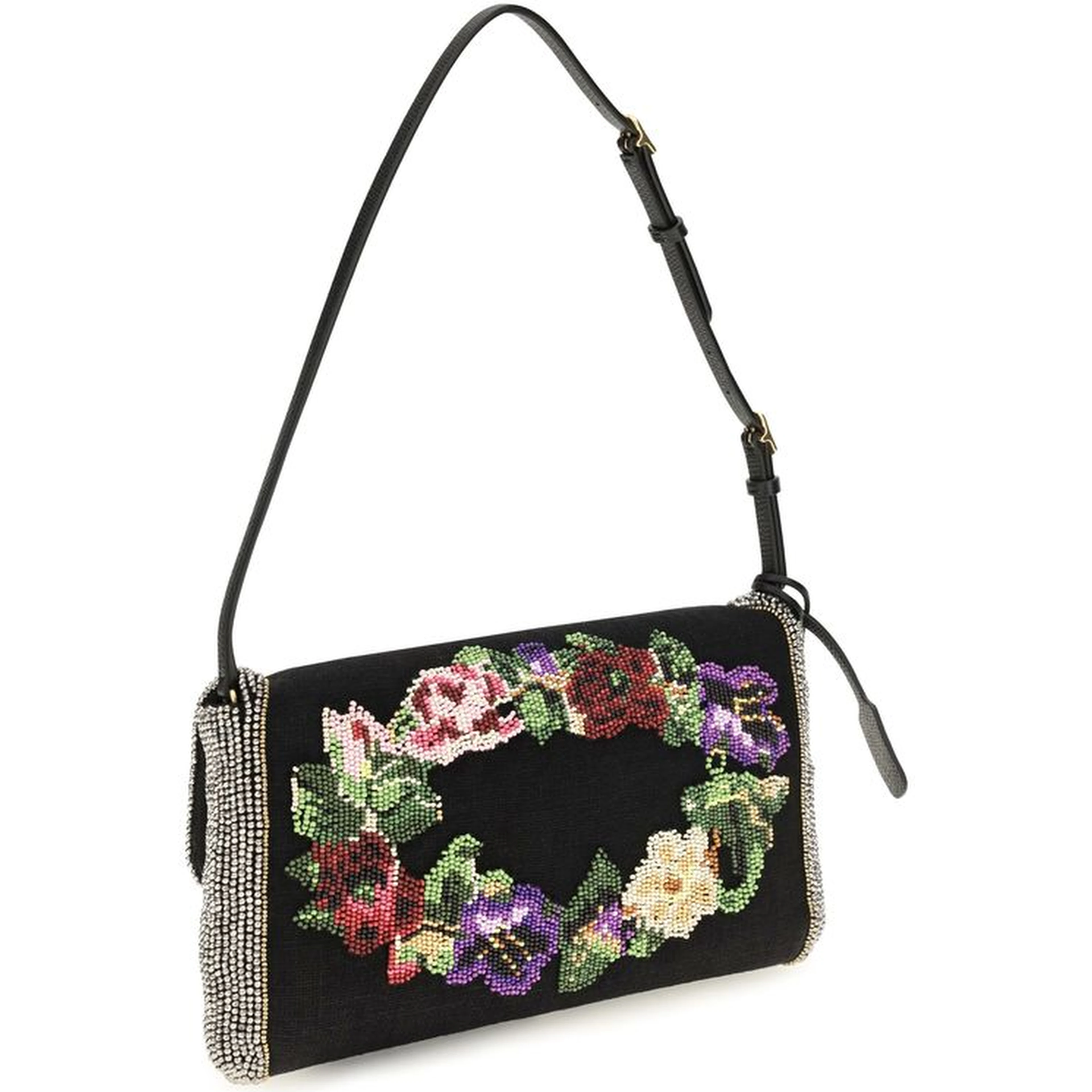 Multicolor Linen Shoulder Bag