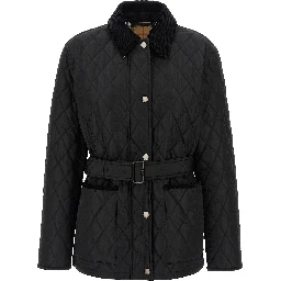 Black Polyamide Full-Length Jacket