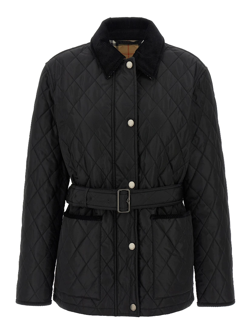 Black Polyamide Full-Length Jacket
