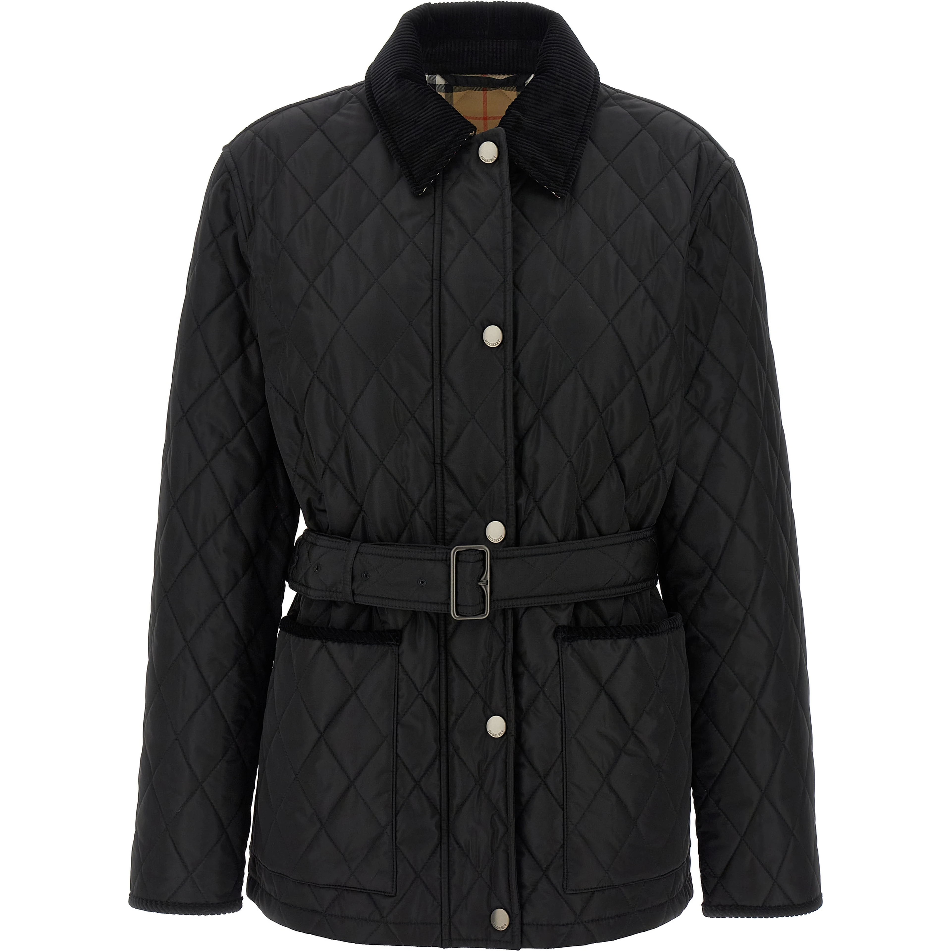 Black Polyamide Full-Length Jacket