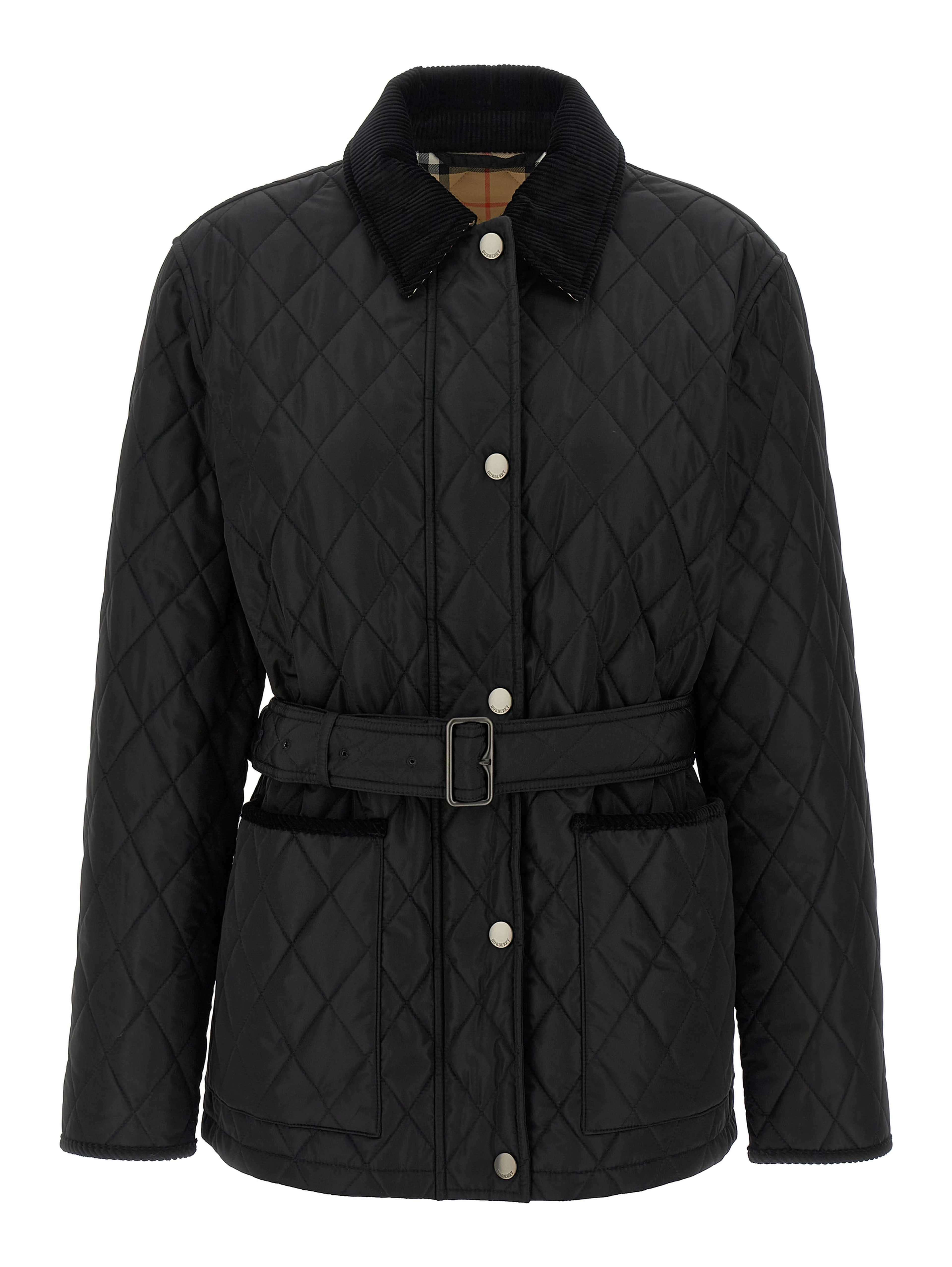 Black Polyamide Full-Length Jacket