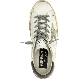 Gray Cowhide Low Top Sneakers