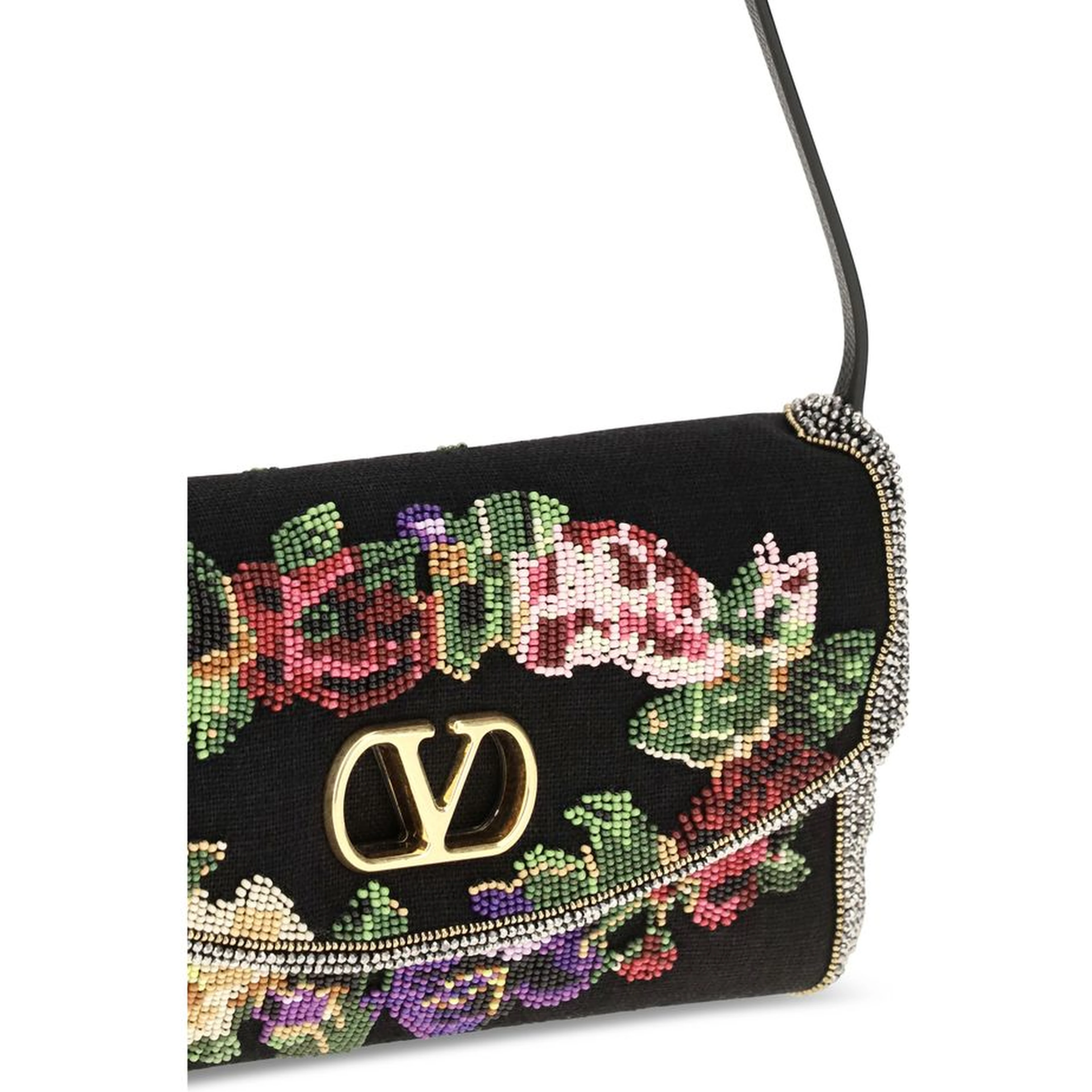 Multicolor Linen Shoulder Bag