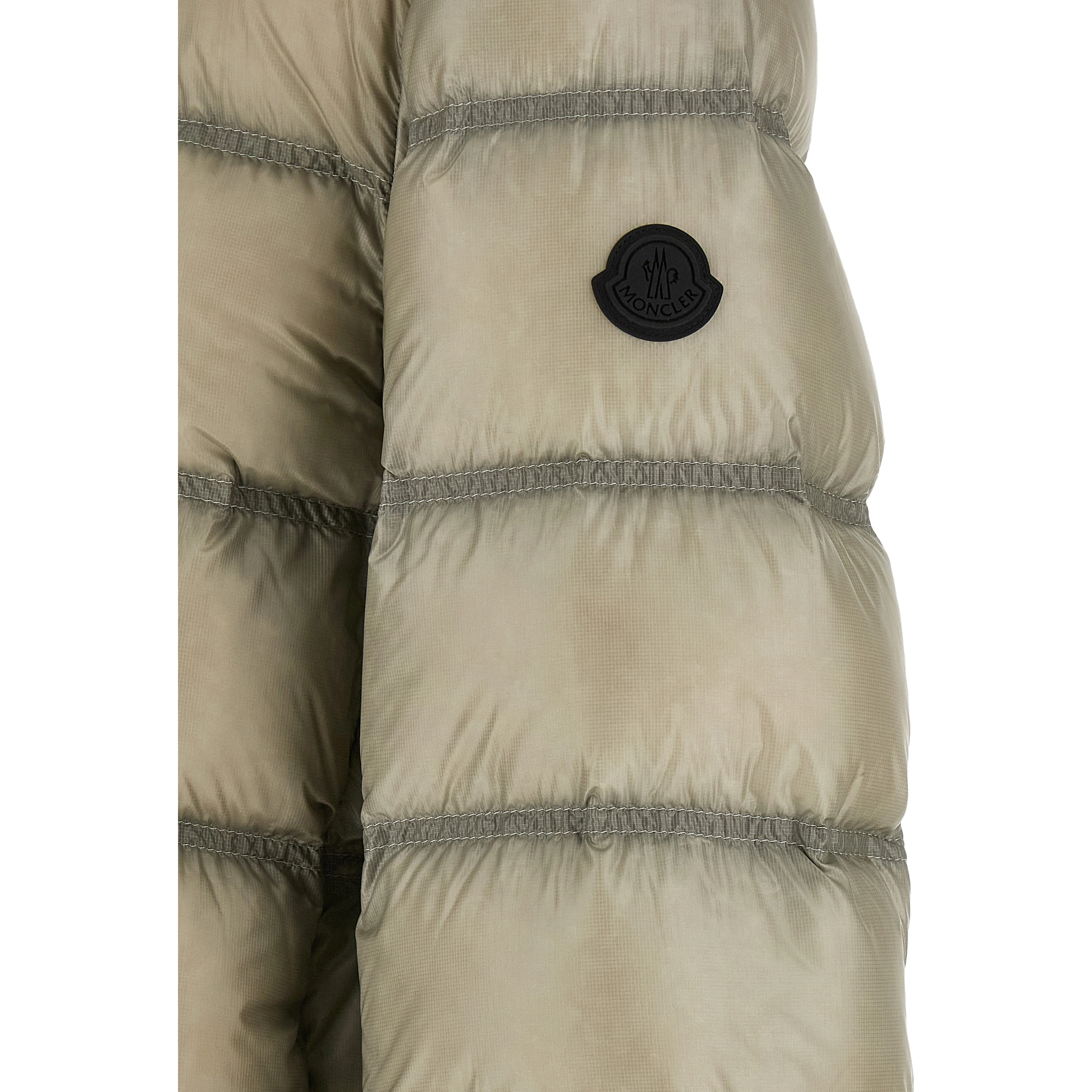 Beige Polyamide Full-Length Jacket