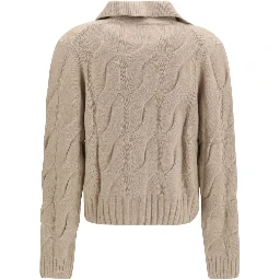 Beige Cashmere Cardigan