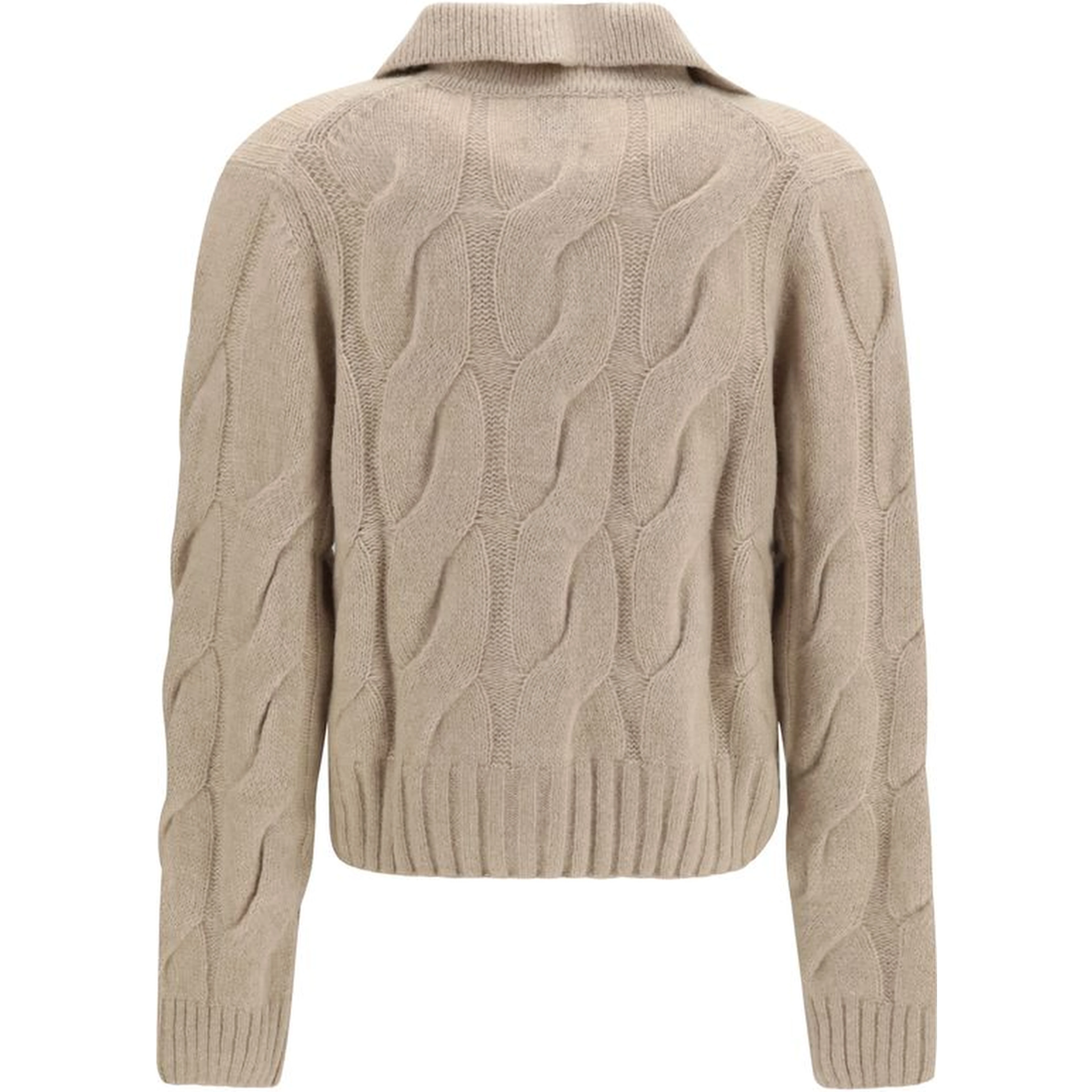 Beige Cashmere Cardigan