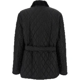 Black Polyamide Full-Length Jacket
