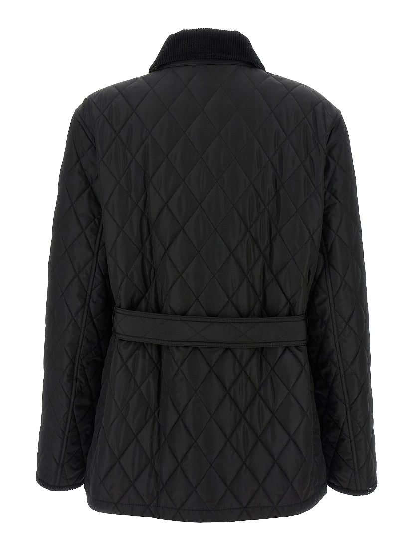 Black Polyamide Full-Length Jacket