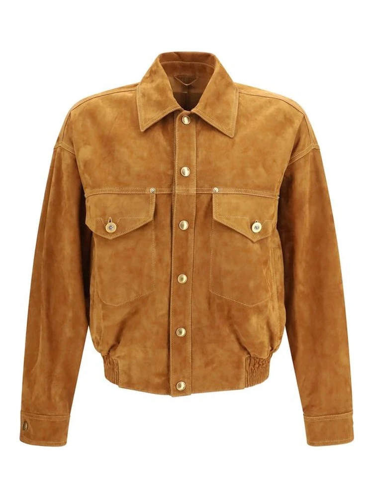 Brown Lamb Ovis Aries Aries Leather Jacket