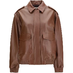 Brown Lamb Ovis Aries Aries Full-Length Jacket