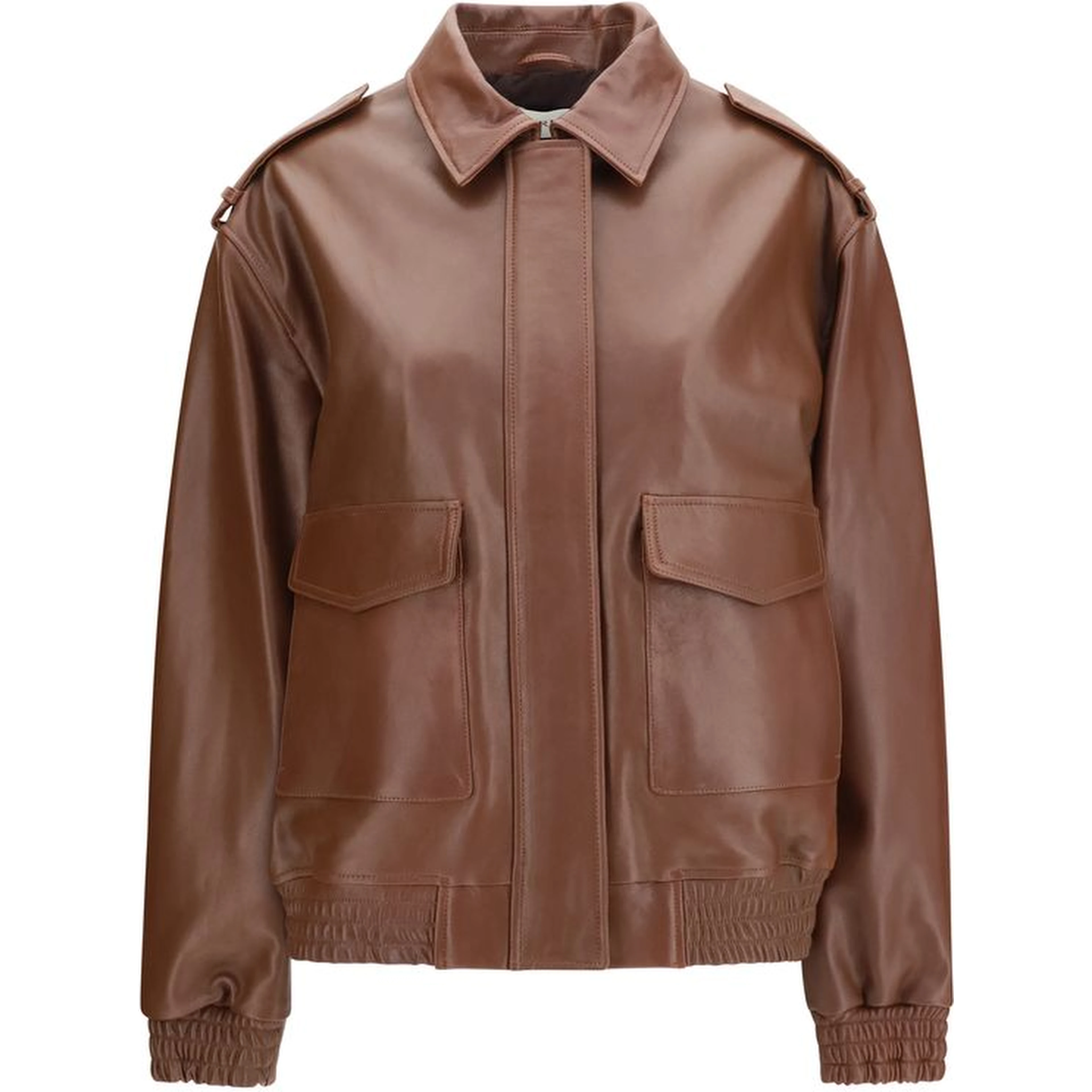 Brown Lamb Ovis Aries Aries Full-Length Jacket