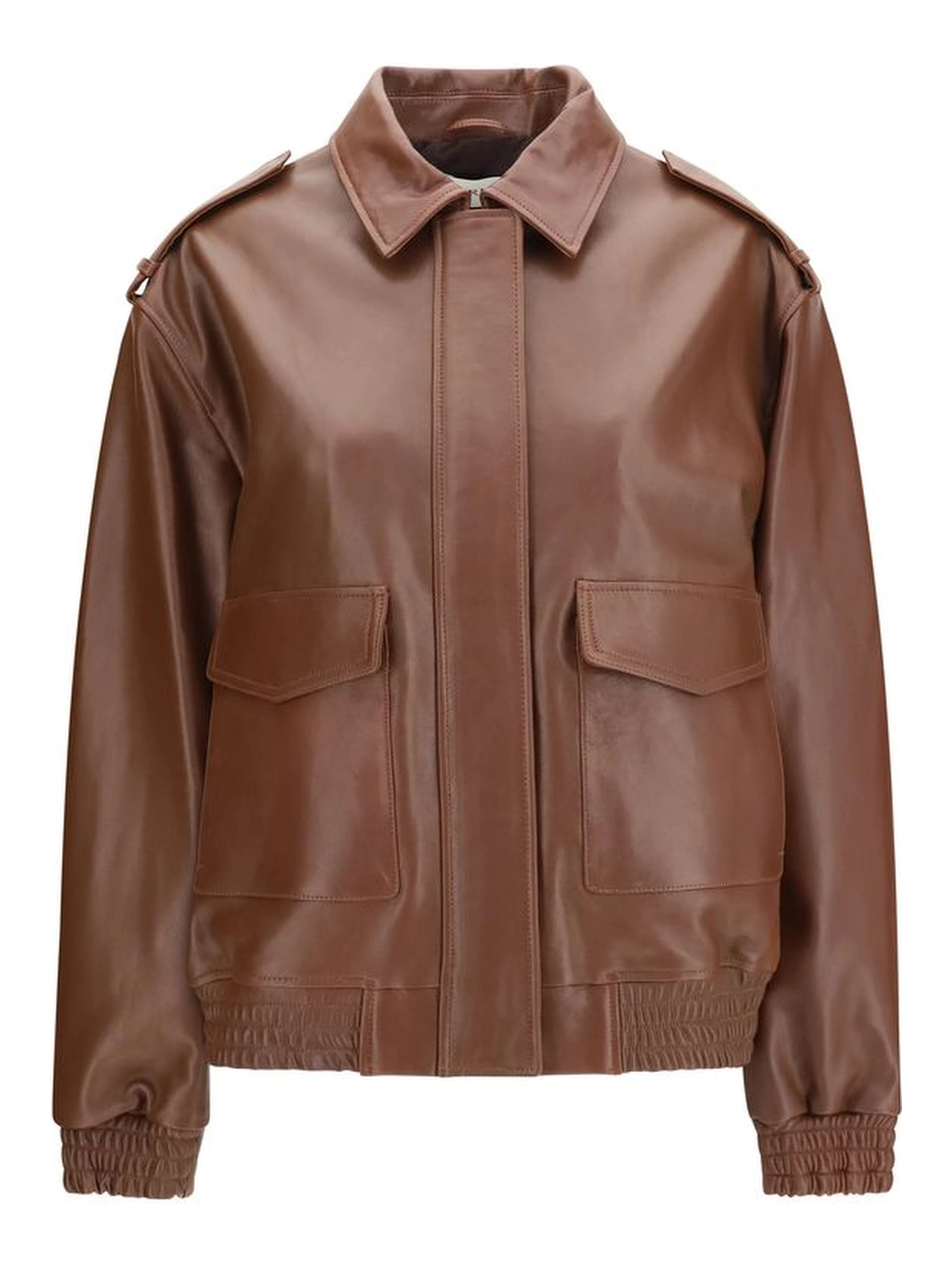 Brown Lamb Ovis Aries Aries Full-Length Jacket