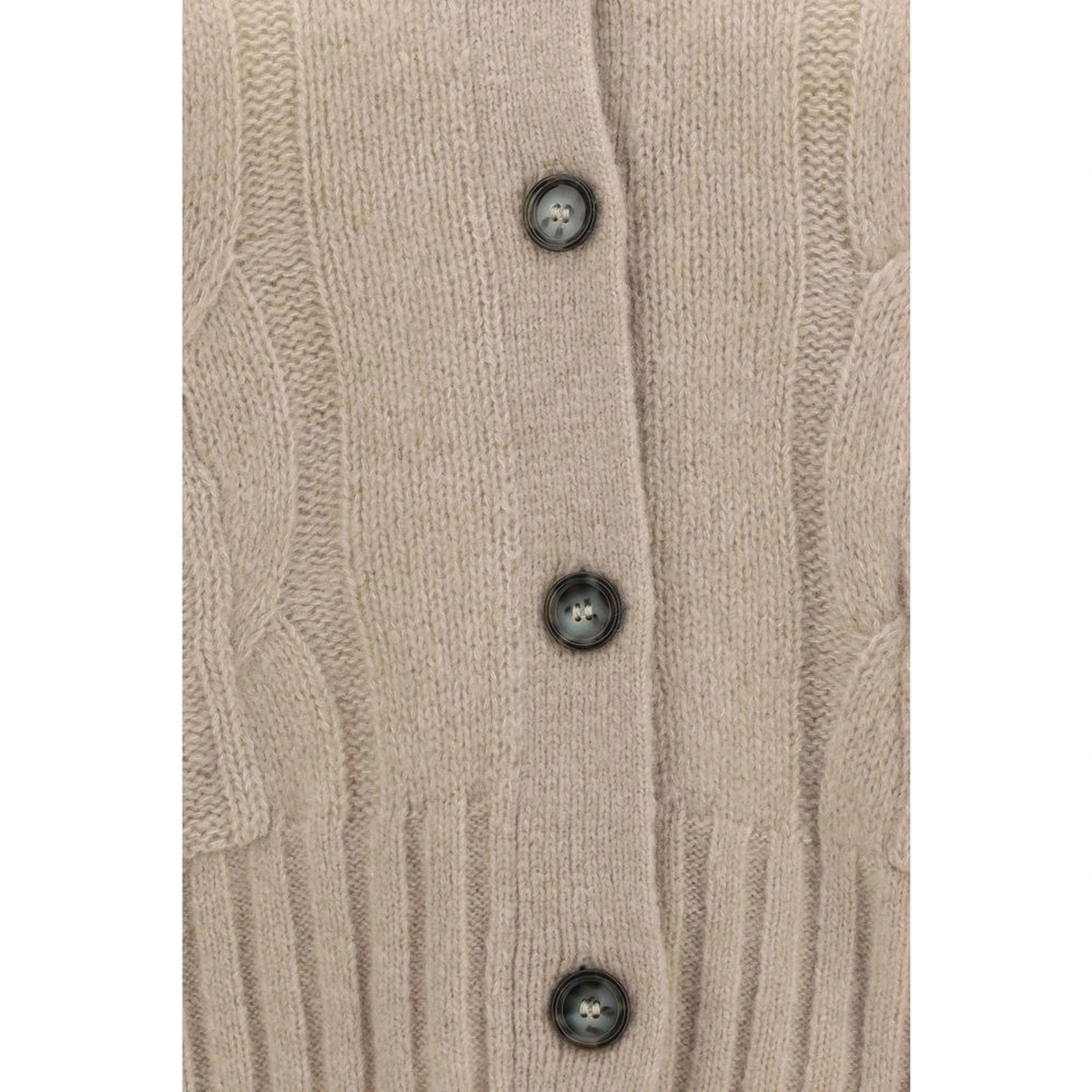 Beige Cashmere Cardigan