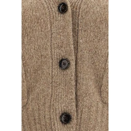 Beige Cashmere Cardigan