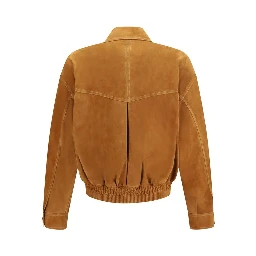 Brown Lamb Ovis Aries Aries Leather Jacket