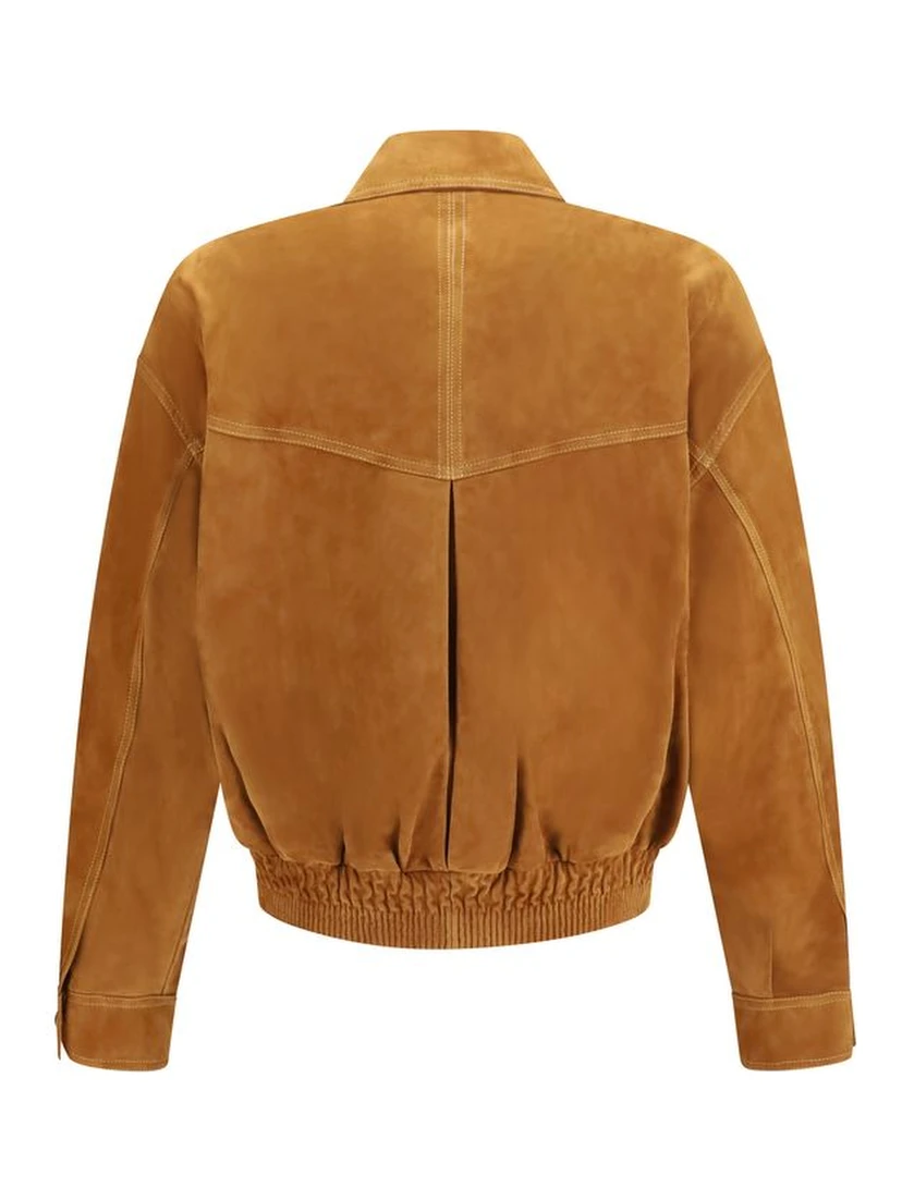 Brown Lamb Ovis Aries Aries Leather Jacket