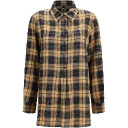 Beige Viscose Pattern Shirt
