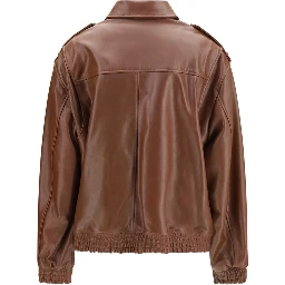 Brown Lamb Ovis Aries Aries Full-Length Jacket