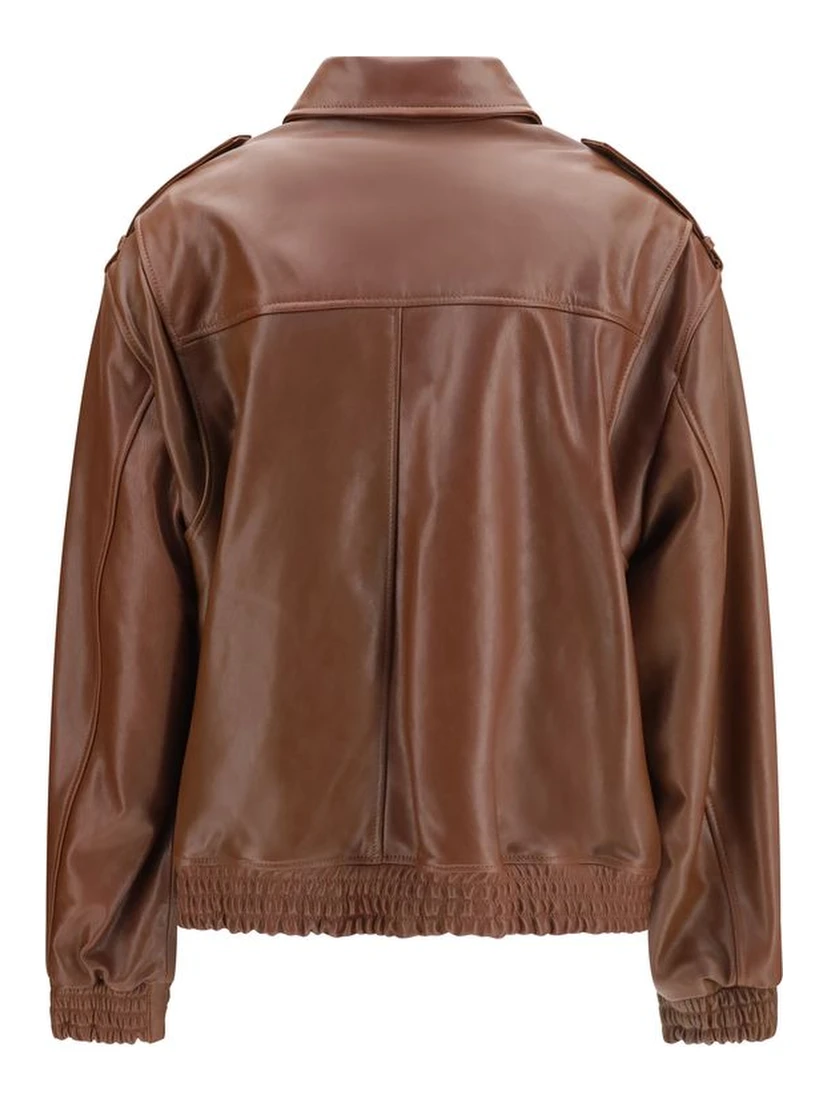 Brown Lamb Ovis Aries Aries Full-Length Jacket