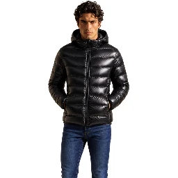 Black Polyamide Full-Length Jacket