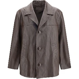 Brown Lamb Leather Leather Jacket