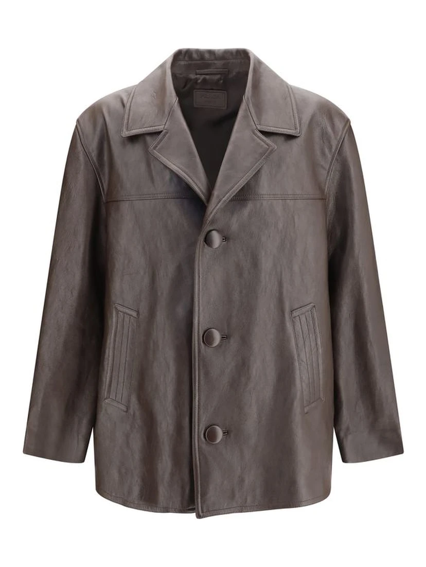 Brown Lamb Leather Leather Jacket